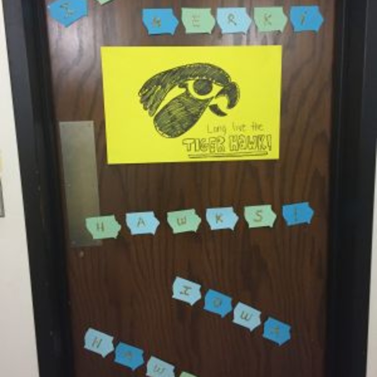 Hawkeye Spririt door decoration